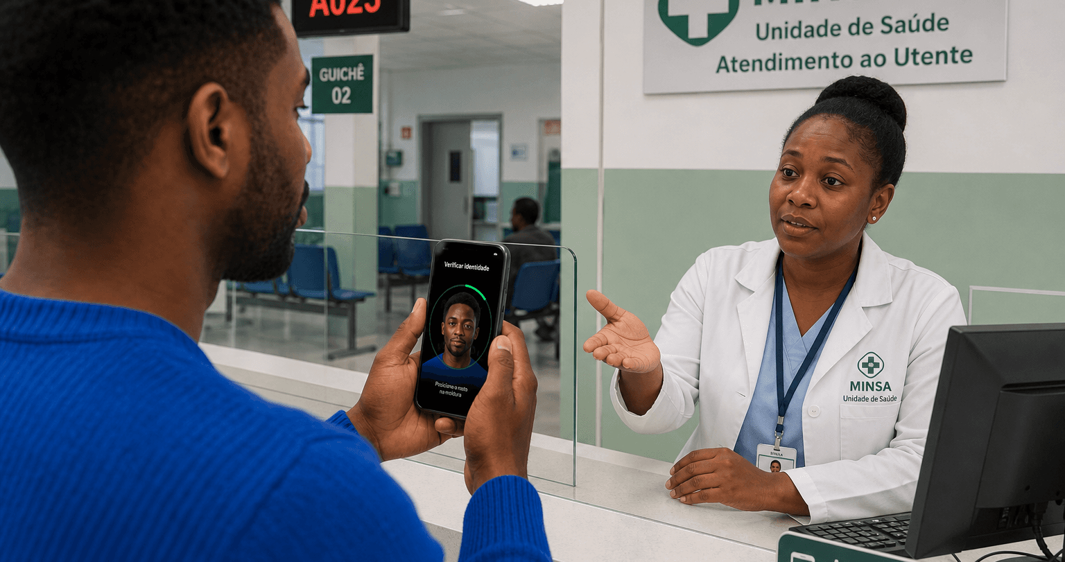 Atendimento presencial com validação biométrica